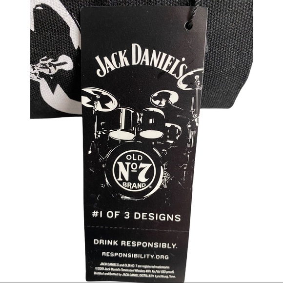 NWT Jack Daniels Cinch Sack Bottle Holder Music Series Drum Kit & 2 Glasses - Picture 7 of 16